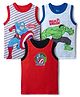 Marvel by Bodycare Knit Sleeveless Vests With Captain America & Hulk Print Pack of 3 - Red White & Blue
