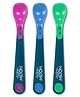 MILTON baby Heat Sensitive Feeding Spoon Set of 3 I Color Changing Silicone Material Tip I 100% Food Grade-BPA Free Material I Firm Handle I Curved head I Safe for Babies