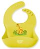 Milton Baby Silicone Bib Giraffe Print,Spill Resistant Apron,Water Proof,Easy To Clean Deep Food Catcher,Adjustable for Growing babies,Soft Comfortable material,Travel Friendly, No mess feeding,Yellow