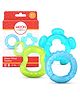 Milton baby Water Filled Teether I ISI Certified I BPA Free-Food Grade Material I Filled with 100% Purified Water I Easy Grip With Gum Massage Texture  I 4+ Month I Set of 3 I Blue, Green, Sea Green