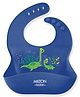 Milton Baby Silicone Bib Dino Print, Spill Resistant Apron, Water Proof, Deep Food Catcher, Adjustable for Growing babies, Soft Comfortable material, Travel Friendly, No mess feeding, Navy Blue