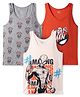 Bodycare Knit Sleeveless Vest with Spider Man Print Pack of 3 - Red Cream & Grey