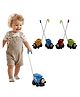 Crackles Push & Pull Train Walker Toy for Toddlers | Baby Walking Push Toy with Ting-Ting Sound | Early Learning Activity Train Toys for Kids 13 Years | Random Color Sent