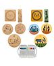 Crackles Warli Art DIY Kit with 12 Acrylic Markers | Wooden MDF Painting Kit with Coasters, Fridge Magnet, Bookmark & Art Board | Screen-Free Creative Gift for Kids, Return Gift & Hobby Kit