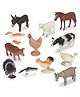Crackles Farm Animals Figure Toy - 12 Pcs Realistic Animals Toy for Kids with Fence Trees and Eggs, Animal Figure Playset, Learning and Educational Toys for Kids