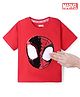 Babyhug Marvel Single Jersey Knit Half Sleeves Round Neck T-Shirt With Spiderman Reversible Sequins - Red