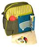 A Vintage Affair Diaper Bag With Changing Mat - Grey & Green