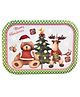 Quirky Monkey Metal Tray - Green & Multi Colour