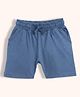 Orange Sugar 100% Cotton Knit Solid Shorts - Air Force Blue