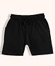 Orange Sugar 100% Cotton Knit Solid Shorts - Black