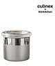 Culinex by thinKitchen 18/8 Stainless Steel Airtight Storage Container with Acrylic Lid, 100ml (5x6cm) | Dual Finish Spice, Herb & Kitchen Canister | Space-Saving Dabba by thinKitchen