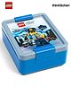 LEGO City Series Lunch Box with Divider 1.7L (Blue & Grey) | Kids Lunch Box for School, Snack Box & Meal Prep Container | BPA Free, Dishwasher Safe, Travel Lunchbox for Kids & Adults