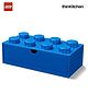 LEGO Large Stackable Storage Box with  Drawer - 8 Knobs, 5.8 L, Blue  | Plastic Desk Organizer for Kids, Adults | Stackable Toy Storage Box, Office Desk Drawer, LEGO Accessories Organizer