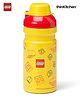 LEGO Brick Art Line Series Kids Water Bottle 390ml with Flip Top Covered Spout | BPA Free Drinking Bottle for Boys & Girls | Leak Resistant Small School Bottle for Kids, Toddlers