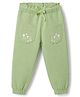 Babyhug Cotton Looper Knit Full Length Floral Printed Lounge Pant - Olive Green