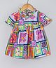 Hugsntugs Cotton Woven Half Sleeves Floral Printed Top - Multi Colour