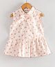 Hugsntugs Cotton Woven Sleeveless Strawberry Printed Top - Pink