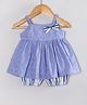 Hugsntugs Schiffli Woven Sleeveless Schiffli Embroidered Top & Shorts - Purple