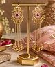 Yunicorn Max Royal Traditional Earrings with Long Chain Ghungroo Tassels - Color may vary