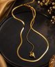 Yunicorn Max Premium Gold Tone Snake Chain Necklace with Heart Pendant