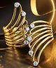 Yunicorn Max Stylish Open Cuff Bracelet with Diamond Look Stones