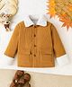 Mark & Mia Jacket with Full Sleeves and Fur Trim - Mustard