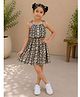 Qvink Woven Sleeveless Snakeskin Pattern Printed Dress - Grey