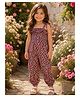 Qvink Cotton Woven Sleeveless Floral Printed Jumpsuit - Multi Colour