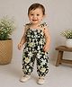 Qvink Cotton Woven Sleeveless Floral Printed Jumpsuit - Multi Colour