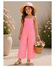 Qvink Woven Sleeveless Flamingo Printed Jumpsuit - Pink