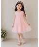 Qvink Net Woven Sleeveless Floral Printed Dress - Pink