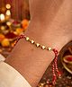 Digital Dress Room Gold-Plated Heart Chain Rakhi Bracelet For Bhai Bhaiya Bro Cute Love Symbol Gift Designer Band