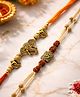 Digital Dress Room (Set of 2) Lord Ganesha Om Rudraksha Bracelet Rakhi Festive Sacred Thread for Bhaiya Bro Brother