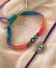 Digital Dress Room (Set of 2) Multicolor Evil Eye Macrame Bracelet Rakhi Crystal Thread Gift For Bhai Bhaiya Bro