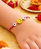 Digital Dress Room Smiley Face Kids Bracelet Rakhi For Bhai Bhaiya Bro Cute Cartoon Red Thread Gift Raksha Bandhan
