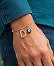 Digital Dress Room D Alphabet Initial Name Rakhi Bracelet American Diamond Evil Eye Gold Gift for Bhai Bhaiya Bro