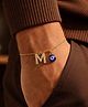 Digital Dress Room M Alphabet Initial Name Rakhi Bracelet American Diamond Evil Eye Gold Gift for Bhai Bhaiya Bro