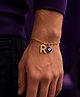 Digital Dress Room R Alphabet Initial Name Rakhi Bracelet American Diamond Evil Eye Gold Gift for Bhai Bhaiya Bro