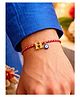 Digital Dress Room H Letter Blue Evil Eye Initial Name Rakhi Bracelet Thread Gold Plated for Bhai Bhaiya Bro