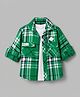 Little Kangaroos Cotton Woven Full Sleeves Checks Shirt with Tee  - Green