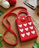 Radhya accessories Heart Designed Sling Bag - Red