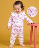Babyoye Premium 100% Cotton Interlock Knit Eco Jiva Finish Full Sleeves Romper With Jungle Safari Theme Print - White