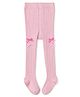 Cute Walk by babyhug Non Terry Knit Anti-bacterial Full Length Tights With Bow Applique - Pink