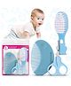 Majestique Baby Care And Grooming Set for New Born Baby, Hair Brush, Comb & Scissor - 3Pcs_BLUE