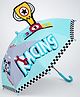 Little Surprise Box Trophy 3D Applique Detailed & Race Theme Printed Umbrella - Multi Colour