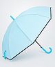 Little Surprise Box Solid Black Trim Detailed Umbrella - Blue