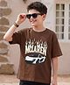 Tiny Bugs Cotton Woven Half Sleeves Mclaren Car Printed Tee - Brown