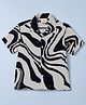 Rikidoos Cotton Woven Half Sleeves Abstract Printed Shirt - Grey