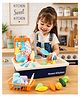 BitFeex Kitchen Set for Kids - Plastic Kids Play Kitchen Sink/Washbasin with Running Water, Electronic Pretend Role Play Kitchen Toys Set with Accessories for Boys & Girls-Blue
