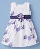 Twetoons Knit Sleeveless Frock with Floral Print - Purple